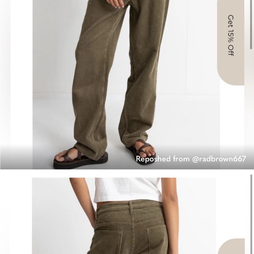 Rhythm Olive Corduroy Trousers